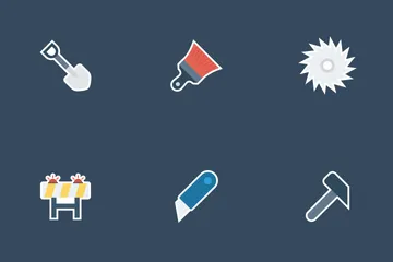 Construction Flat Paper Icons Icon Pack