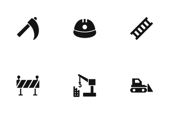 Construction Glyph Icon Pack