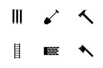 Construction Glyph Icon Pack