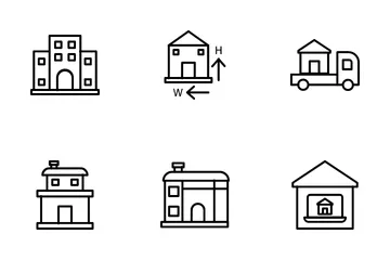 Bâtiment immobilier Pack d'Icônes