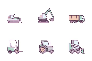 Construction Machinery Icon Pack