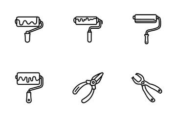Construction Site And Tools Icon Pack
