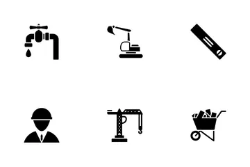 Construction Stencil Icon Pack