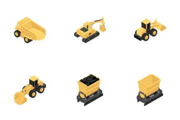 Construction Trucks Icon Pack