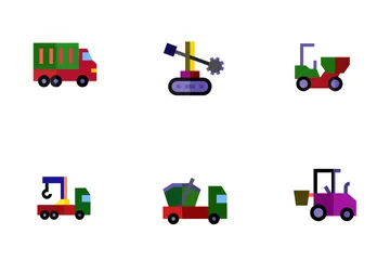 Construction Vehicle Icon Pack