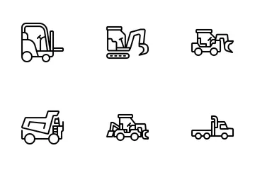 Construction Vehicle Icon Pack