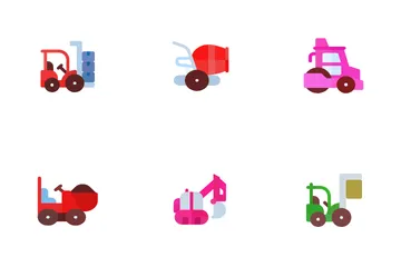 Construction Vehicles Icon Pack