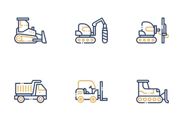 Construction Vehicles Icon Pack