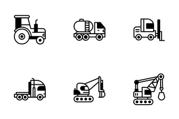 Construction Vehicles Icon Pack