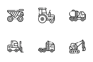 Construction Vehicles Icon Pack