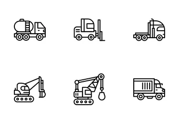 Construction Vehicles Icon Pack