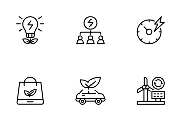 Consumo ecológico Pacote de Ícones