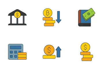 Contabilidade e Economia Pacote de Ícones