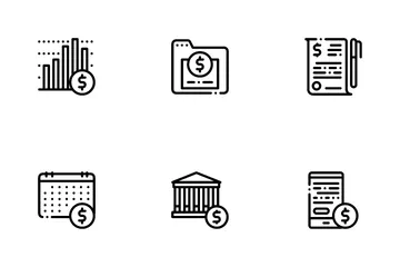 Contabilidade Financeira Pacote de Ícones