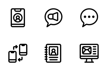 Contact Communication Icon Pack