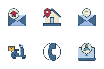 Contact Delivery Customer Services Icon Pack