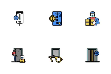 Contactless System Technology Icon Pack