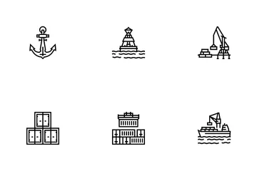 Container Port Tool Icon Pack