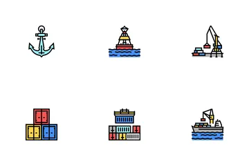 Container Port Tool Icon Pack