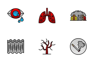 Contaminación Paquete de Iconos