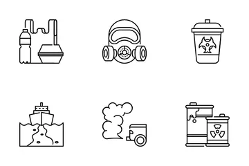 Contaminación Paquete de Iconos