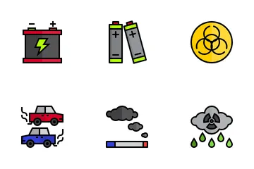 Contaminación Paquete de Iconos