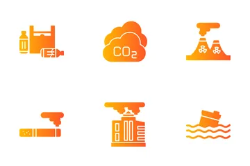 Contaminación Paquete de Iconos