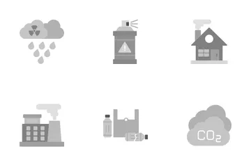 Contaminación Paquete de Iconos