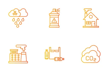 Contaminación Paquete de Iconos