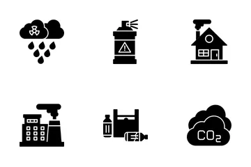 Contaminación Paquete de Iconos