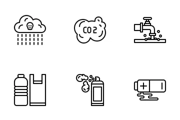 Contaminación Paquete de Iconos