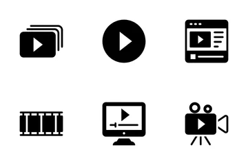 Contenido de vídeo Icon Pack