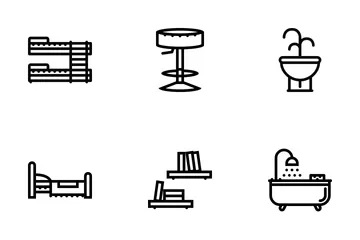 Esquema de muebles Paquete de Iconos