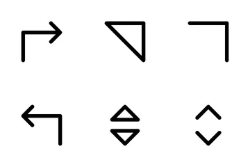 Contour de la flèche Pack d'Icônes