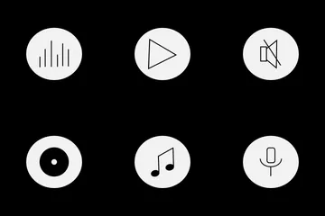 Controle de mídia Icon Pack