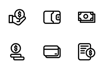 Contrôle financier Icon Pack