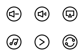 Controlli multimediali Icon Pack