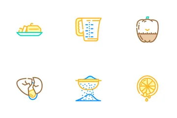 Cook Instruction For Prepare Food Icon Pack