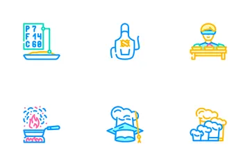 Cooking Courses Lesson Icon Pack