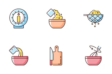 Cooking Instruction Icon Pack