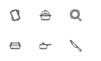 Cookware Kitchen Cooking Food Icon Pack