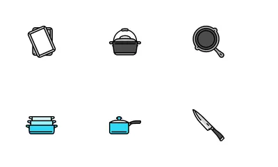 Cookware Kitchen Cooking Food Icon Pack