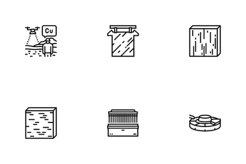 Copper Metal Production Icon Pack