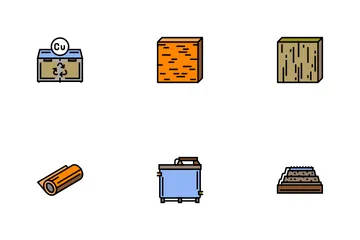 Copper Metal Production Icon Pack
