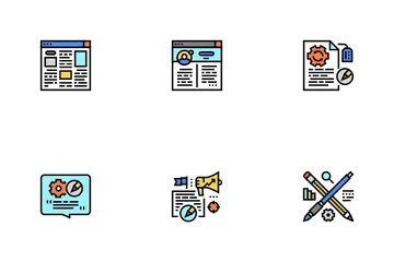 Copywriting Content Strategy Icon Pack