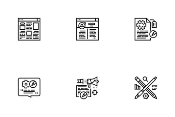 Copywriting Content Strategy Icon Pack