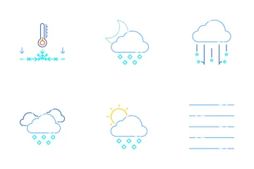 Conjunto de clima - Cor Pacote de Ícones