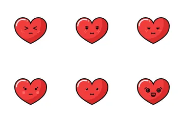 Emojis de corazones Paquete de Iconos