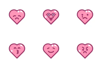 Emojis de corazones Paquete de Iconos