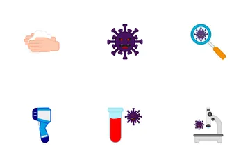 Coronavirus And Prevention Icon Pack